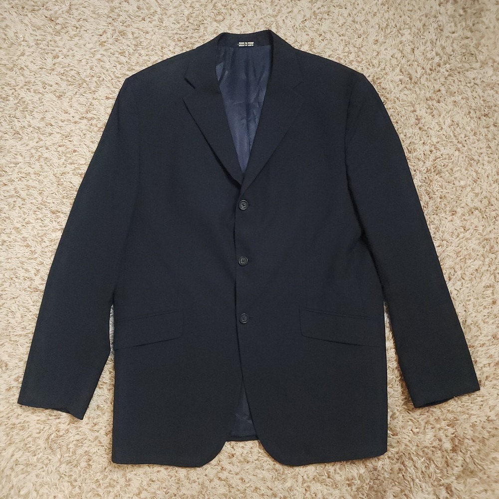 Banana Republic Mens 44L Navy Blue 3 Button Sports Coat Blazer